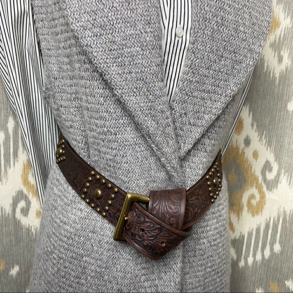 Ralph Lauren Pre-Fall ‘14 Collection Gray Cashmere Shearling Open Cardigan Vest - Picture 9 of 16